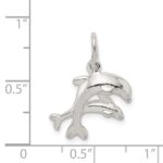 Sterling Silver Dolphins Charm - Image 3