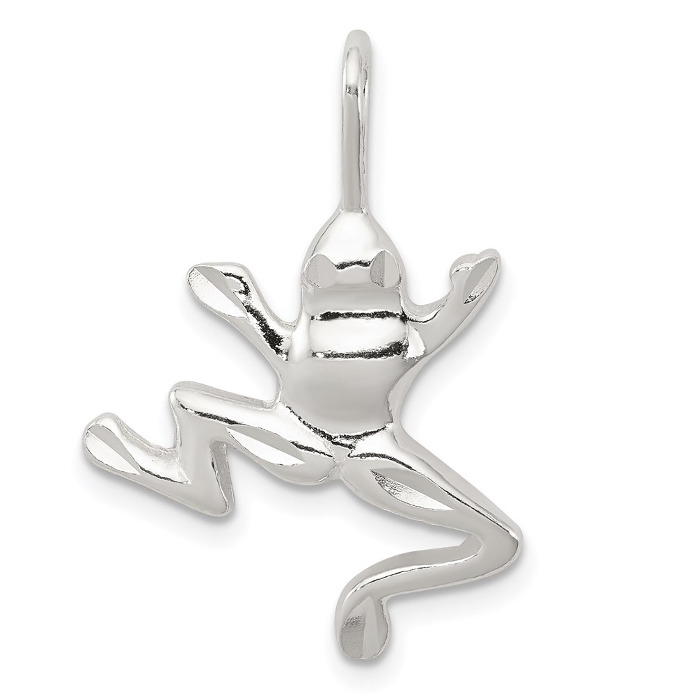 QC2070.jpg Sterling Silver Frog Charm - Image 1