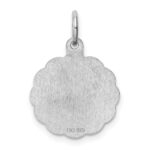 Sterling Silver Rhodium-plated I Love You Disc Charm - Image 4