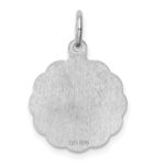 Sterling Silver Rhodium-plated Your Always In My Heart Disc Charm - Image 4