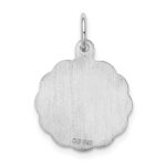 Sterling Silver Rhodium-plated Best Friend Disc Charm - Image 4