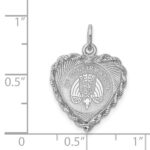Sterling Silver Rhodium-plated My Confirmation Disc Charm - Image 3