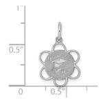 Sterling Silver Rhodium-plated Graduation Day Disc Charm - Image 4