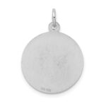 Sterling Silver Rhodium-plated Happy Graduation Disc Charm - Image 3