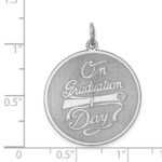 Sterling Silver Rhodium-plated On Graduation Day Disc Charm - Image 4