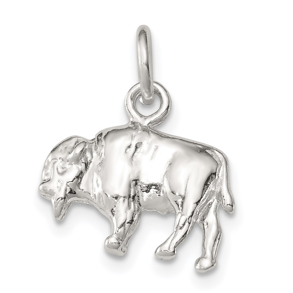 QC2586.jpg Sterling Silver 3-D Buffalo Charm - Image 1