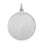 Sterling Silver Rhodium-plated Boston Terrier Disc Charm - Image 4