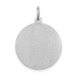 Sterling Silver Rhodium-plated Bull Dog Disc Charm - Image 4