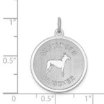 Sterling Silver Rhodium-plated Miniature Pinscher Disc Charm - Image 3