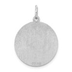 Sterling Silver Rhodium-plated St. Bernard Disc Charm - Image 4