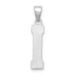 Sterling Silver Rhodium-plated Letter I Initial Pendant - Image 4