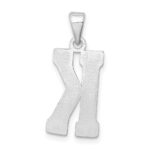 Sterling Silver Rhodium-plated Letter K Initial Pendant - Image 4