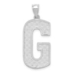 Sterling Silver Rhodium-plated Letter G Initial Pendant