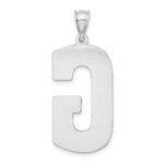 Sterling Silver Rhodium-plated Letter G Initial Pendant - Image 3