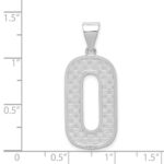 Sterling Silver Rhodium-plated Letter O Initial Pendant - Image 4