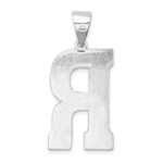 Sterling Silver Rhodium-plated Letter R Initial Pendant - Image 3
