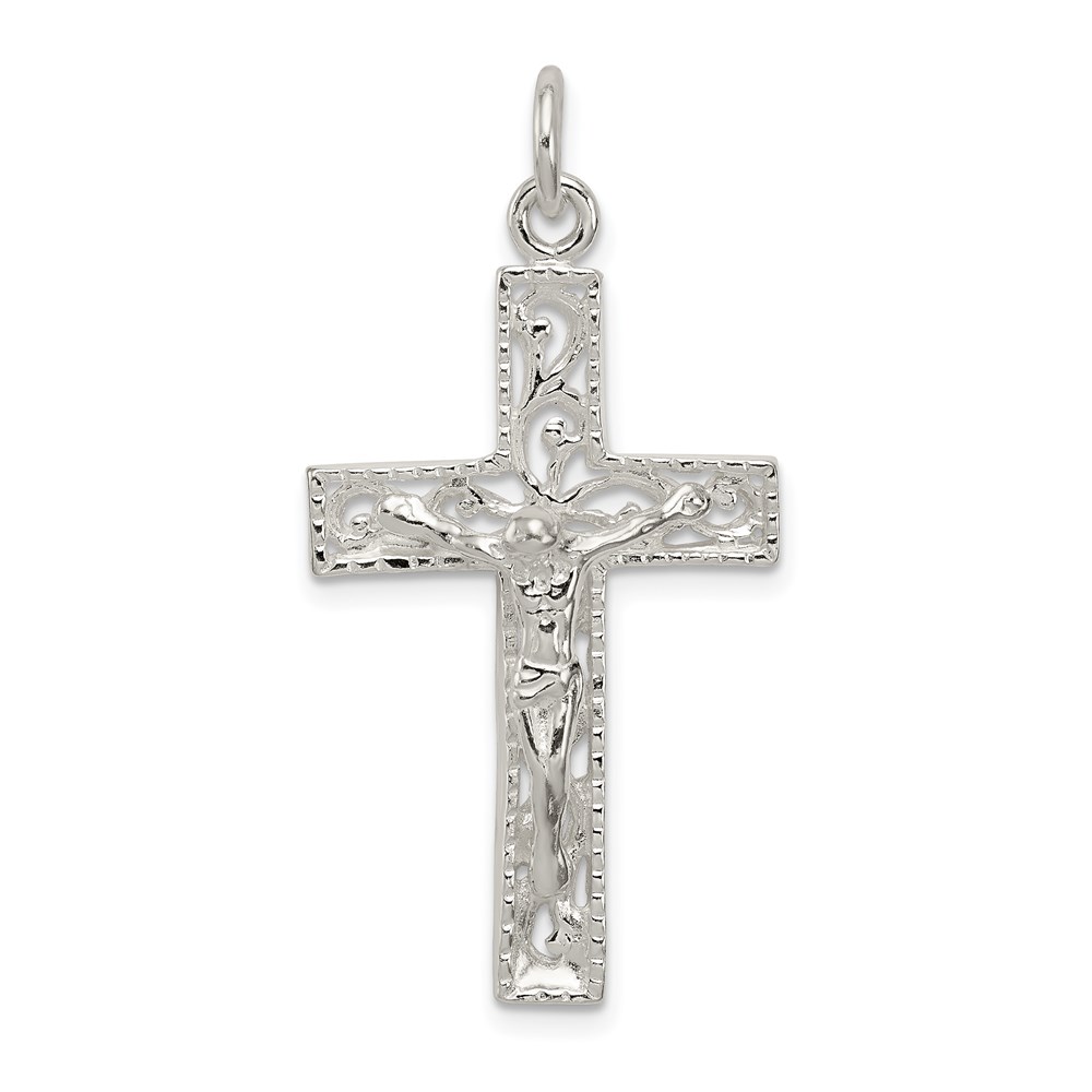 QC2906.jpg Sterling Silver Crucifix Pendant - Image 1