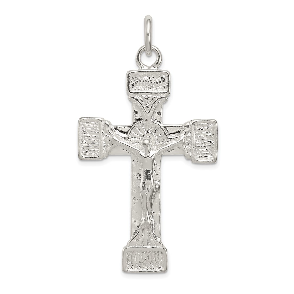 QC2919.jpg Sterling Silver Latin Crucifix Pendant - Image 1