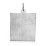 Sterling Silver Rhodium-plated Bingo Card Polished Pendant - Image 4