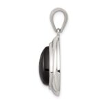 Sterling Silver Rhodium-plated Onyx Pendant - Image 2