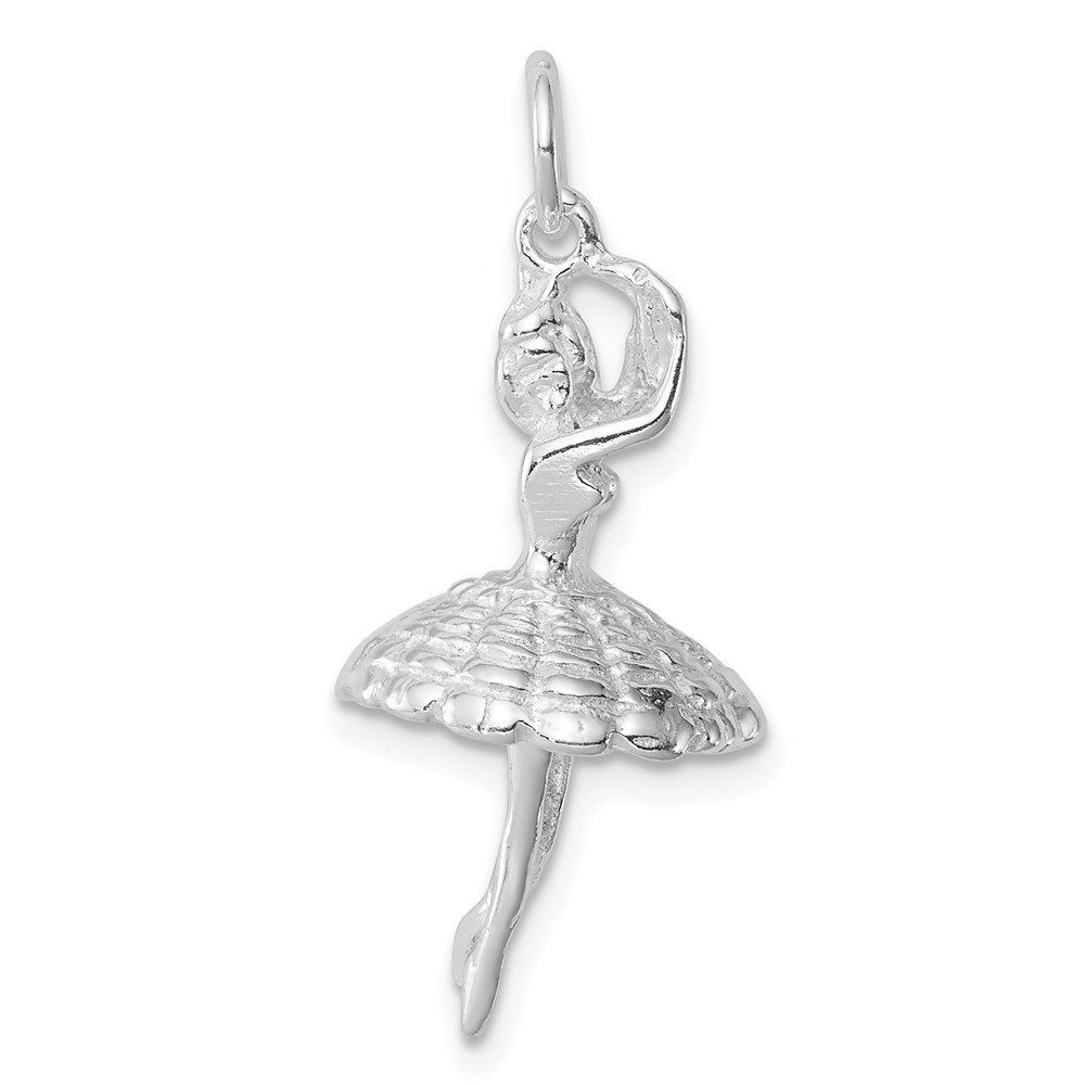 QC296.jpg Sterling Silver Ballerina Charm - Image 1