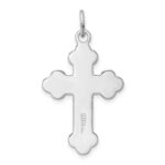 Sterling Silver Platinum-plated Enameled Cross Pendant - Image 4