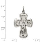 Sterling Silver Antiqued Cross Pendant - Image 3
