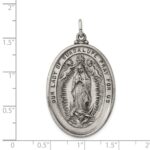 Sterling Silver Antiqued Our Lady of Guadalupe Medal - Image 3