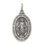 Sterling Silver Antiqued Miraculous Medal