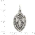 Sterling Silver Antiqued Miraculous Medal - Image 3