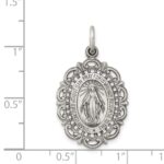Sterling Silver Antiqued Miraculous Medal - Image 3