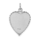 Sterling Silver Rhodium-plated Sweet Sixteen Disc Charm - Image 3