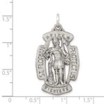 Sterling Silver Antiqued Saint Florian Medal - Image 3
