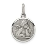 Sterling Silver Antiqued Raphael Angel Charm