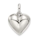 Sterling Silver Puffed Heart Charm