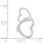 Sterling Silver Double Heart Pendant - Image 4