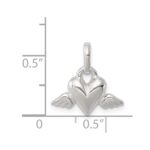 Sterling Silver Heart w/Wings Charm - Image 3