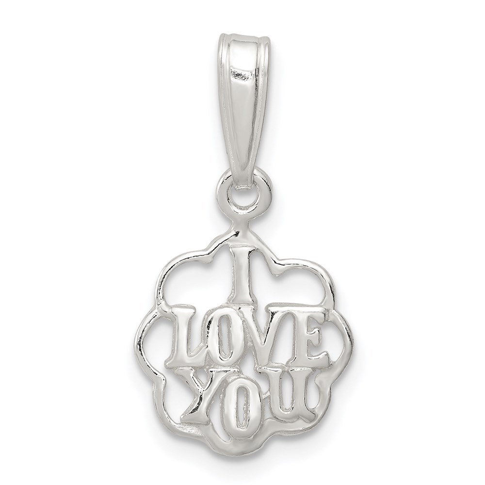 QC3723.jpg Sterling Silver I Love You Charm - Image 1