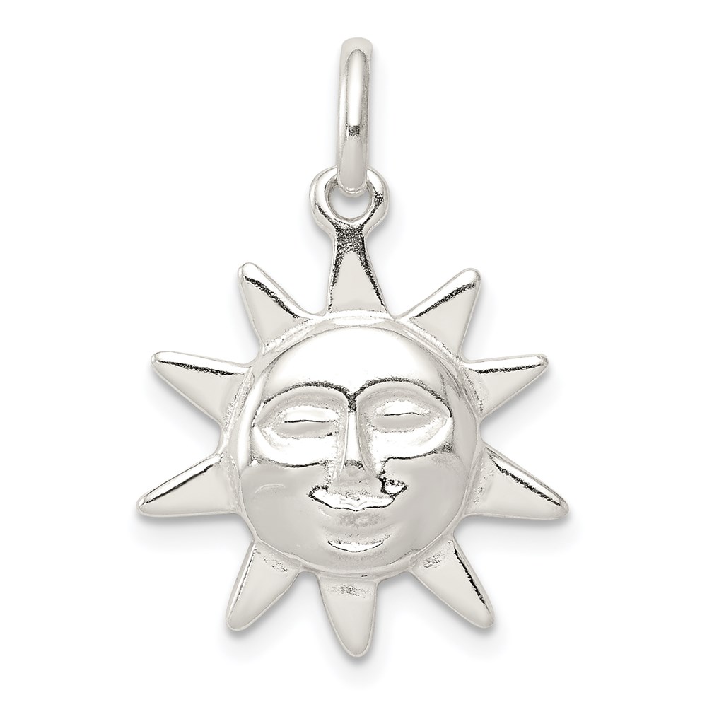 QC3900.jpg Sterling Silver Sun Charm - Image 1