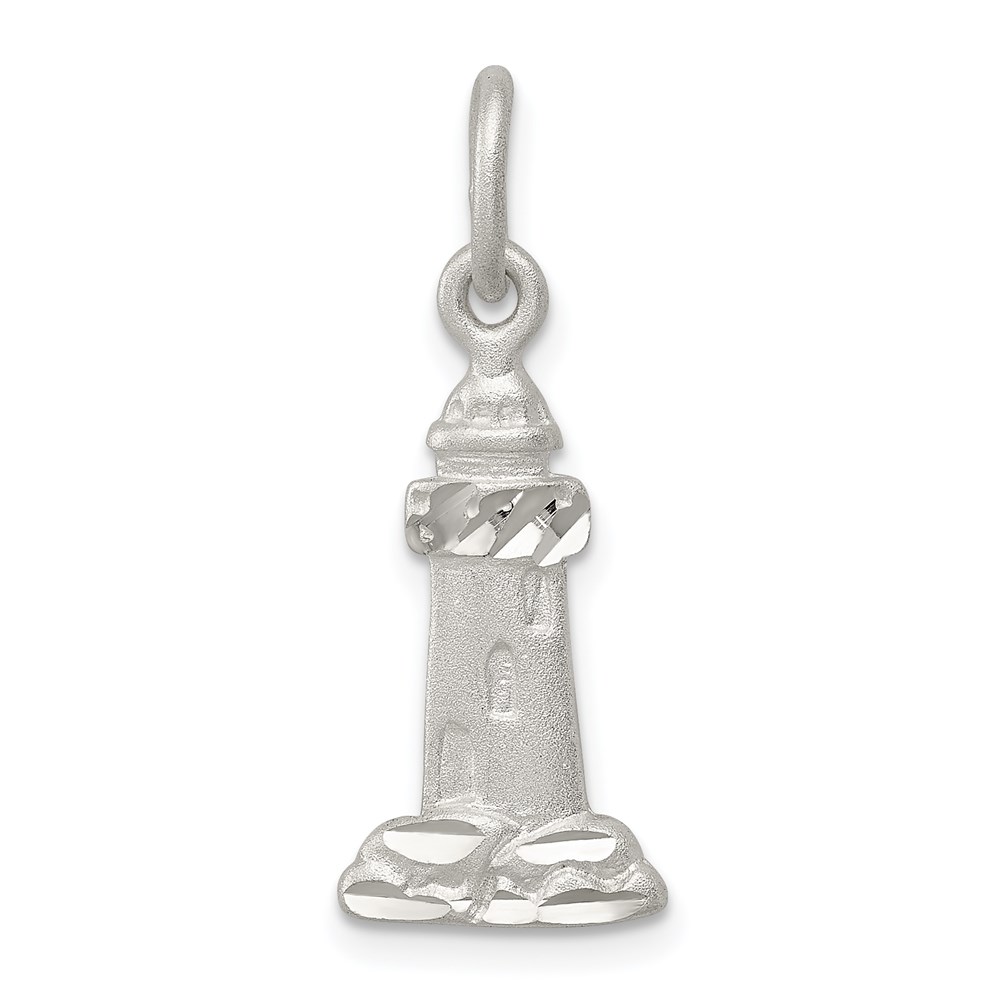 QC4015.jpg Sterling Silver Lighthouse Charm - Image 1