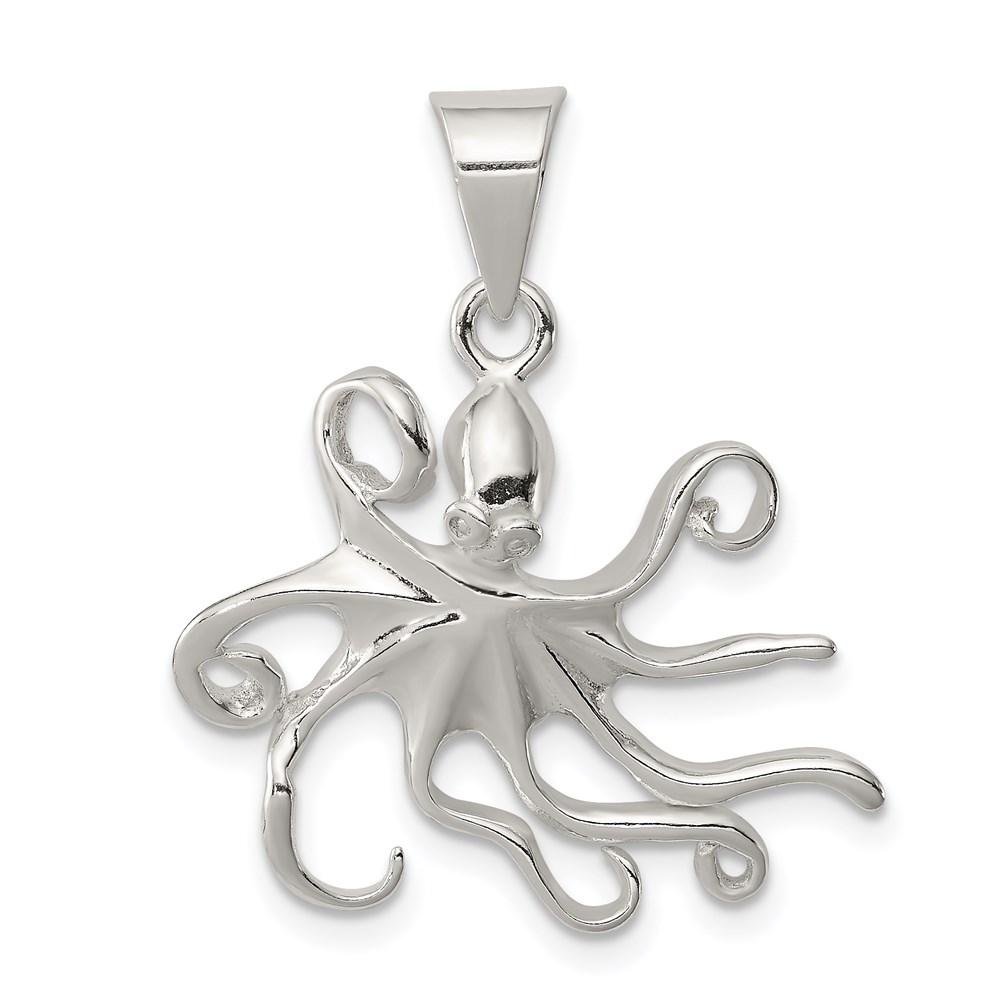 QC4037.jpg Sterling Silver Octopus Charm - Image 1