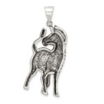 Sterling Silver Antiqued Zebra Pendant - Image 4