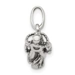 Sterling Silver Antiqued Scuba Diver Charm - Image 2