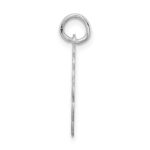 Sterling Silver/Rhodium-plated Brocaded Letter L Initial Pendant - Image 2