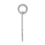 Sterling Silver/Rhodium-plated Brocaded Letter M Initial Pendant - Image 2