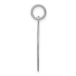 Sterling Silver Rhodium-plated Brocaded Letter O Initial Charm - Image 2