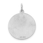 Sterling Silver Rhodium-plated Brocaded Letter P Initial Charm - Image 4