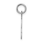 Sterling Silver Rhodium-plated Stamped Letter D Initial Charm - Image 2