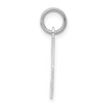 Sterling Silver Rhodium-plated Stamped Letter I Initial Charm - Image 2