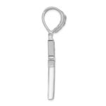 Sterling Silver Rhodium-plated CZ Cross Pendant - Image 2